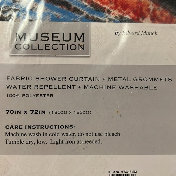 Edvard Munch THE SCREAM Shower curtain - Picture 4 of 4